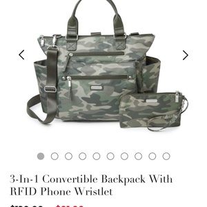 Bagallini convertible backpack urban camo